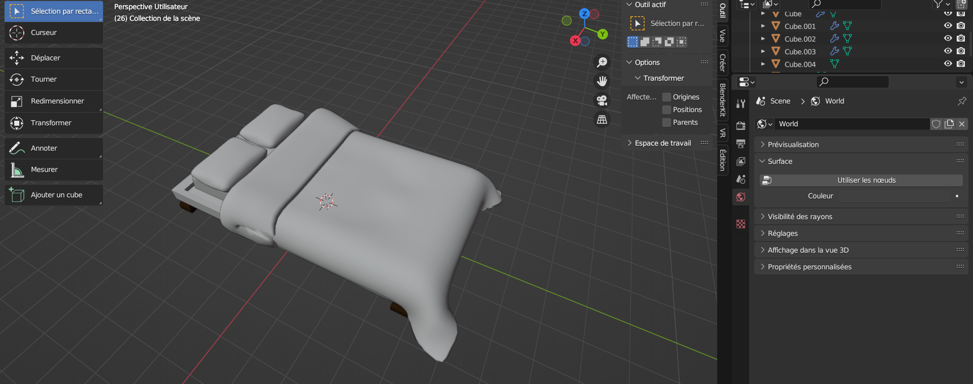 Modélisation du lit